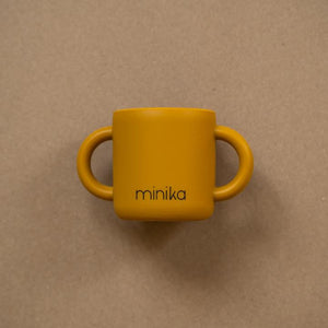 Silicone learning cup - ochre