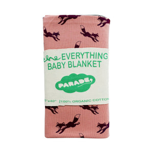 "Everything" Baby blanket - coral foxes
