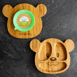 Load image into Gallery viewer, Bamboo Plate with Suction Base - Teddy Bear