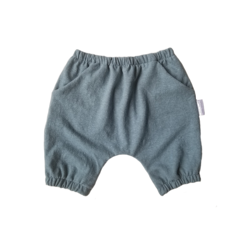 Organic bloomer shorts - mineral blue - made in Canada