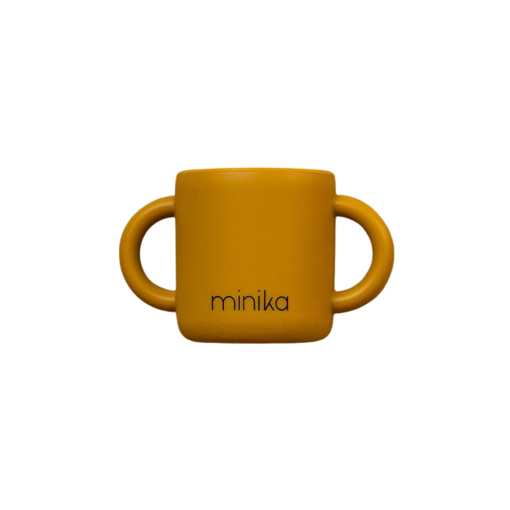 Silicone learning cup - ochre