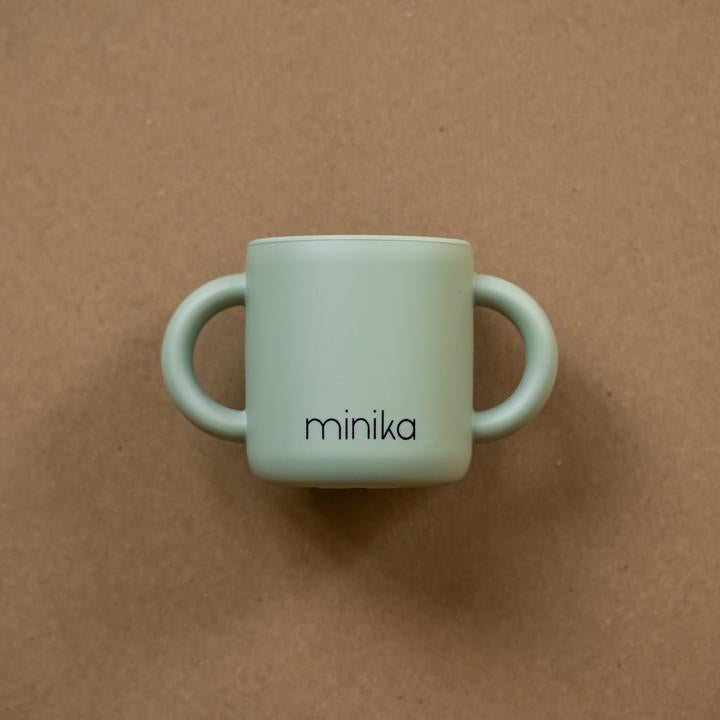Silicone learning cup - sage