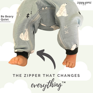 2-Zipper Organic Pyjama - Be Beary Quiet
