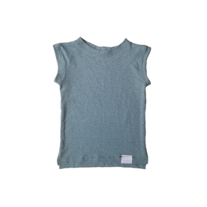 Grow with me organic tank top - mineral blue - made in Canada