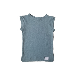 Camisole évolutive bio - bleu minéral - faite au Québec