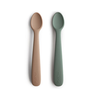 Silicone Feeding Spoons - Dried Thyme/Natural 2-Pack