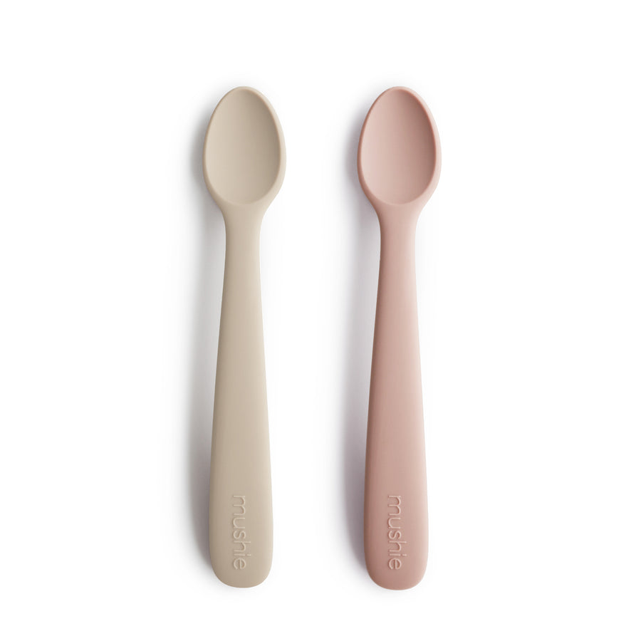 Silicone Feeding Spoons - Blush/Shifting Sand 2-Pack
